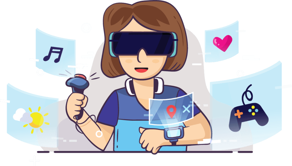 VR Game Development vector image